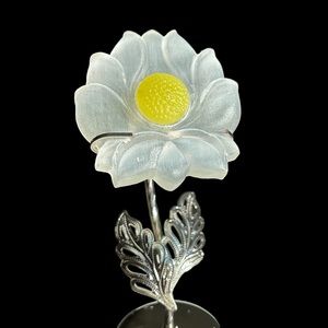 Selenite Lotus 🪷 flower with Lemon 🍋 Jade Center